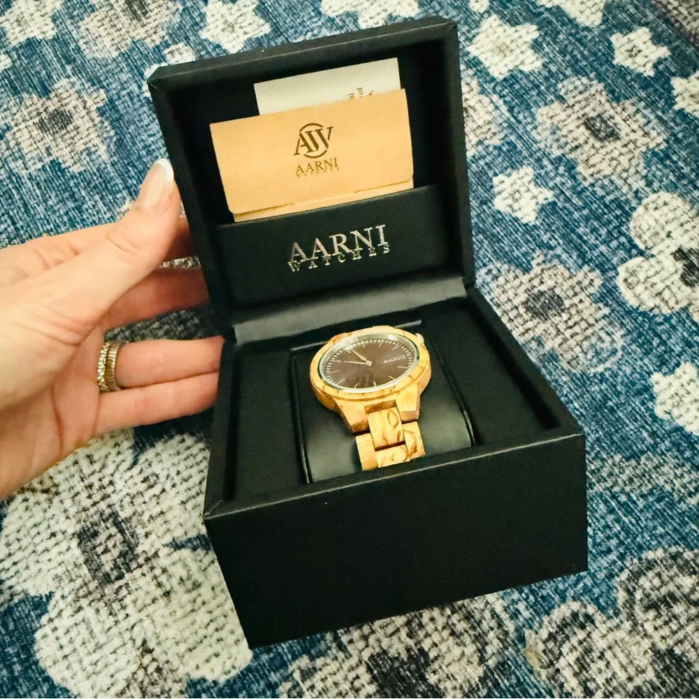 🆕 IN BOX!‎ • Aarni Scandanavian wooden watch • Vega Curly Birch